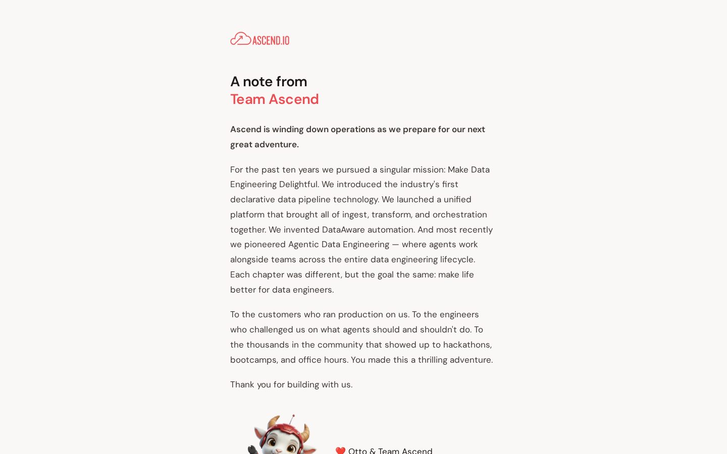 Ascend.io Homepage