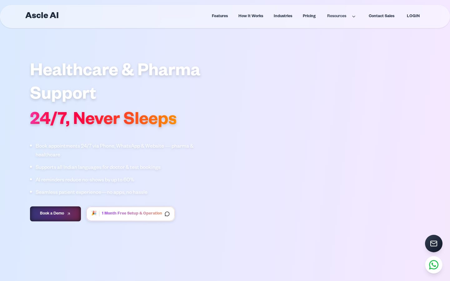 Ascle AI Homepage