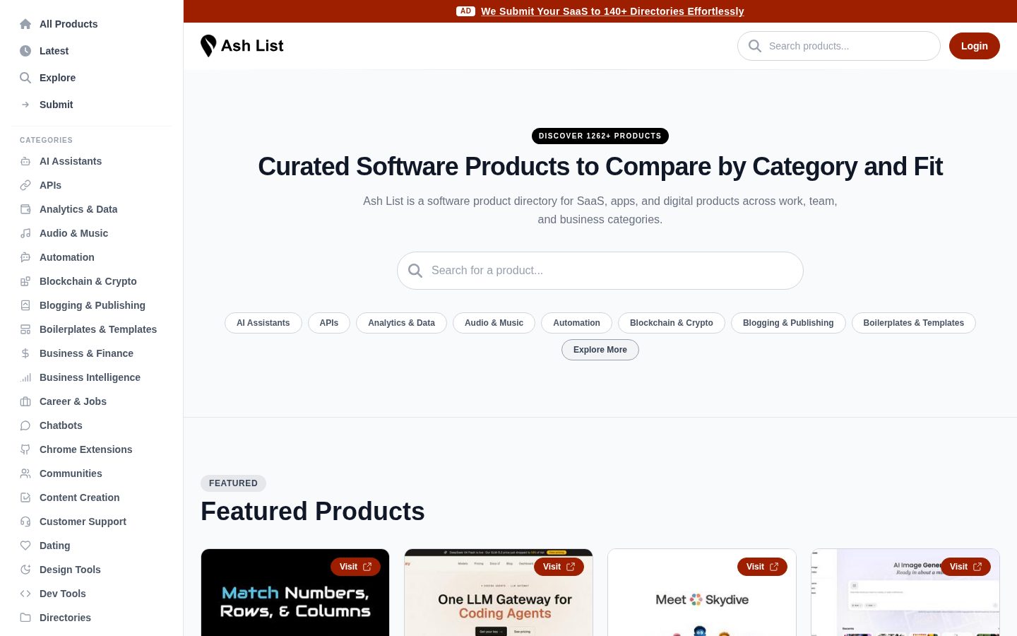Ash list Homepage