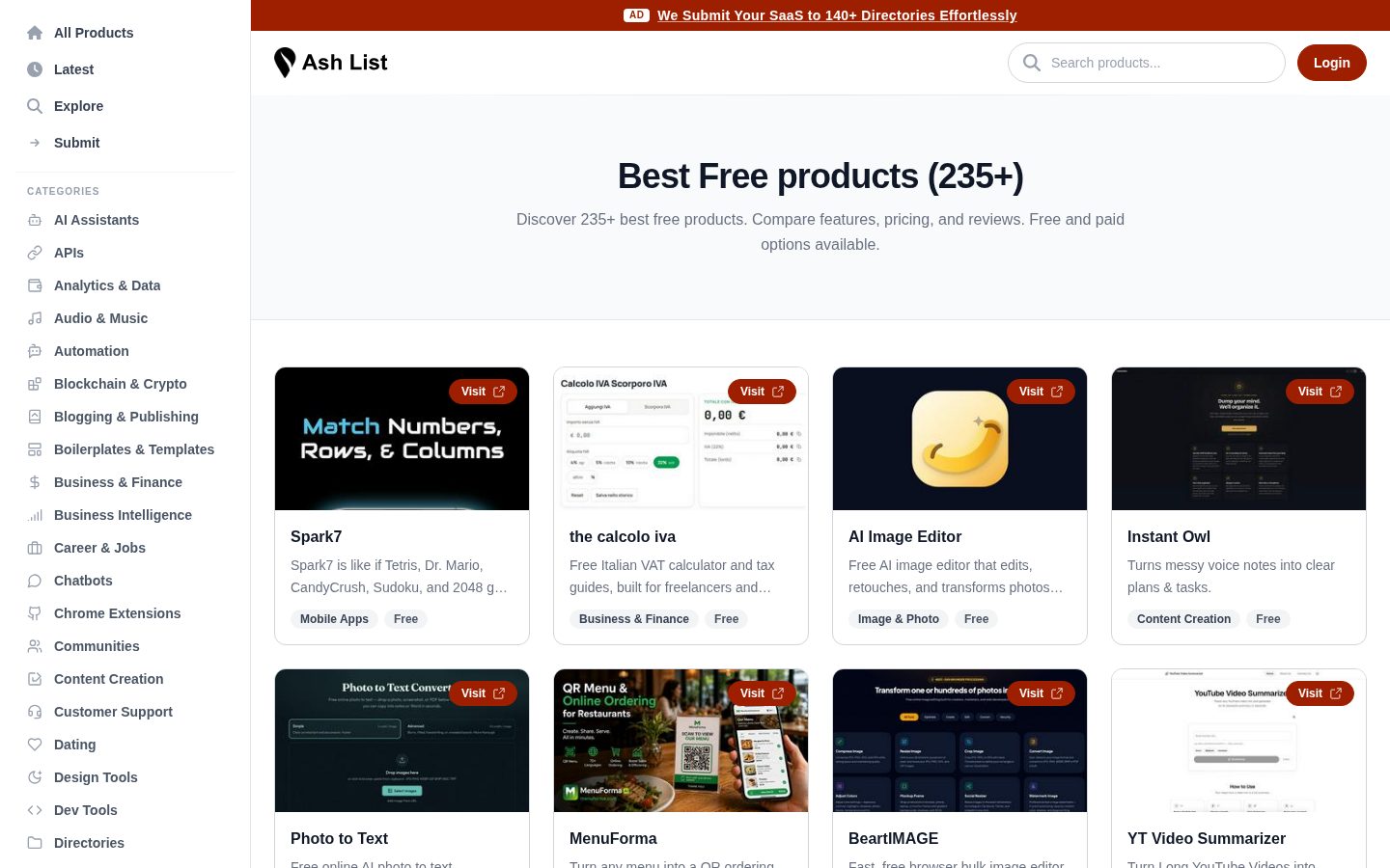 Ash list Pricing