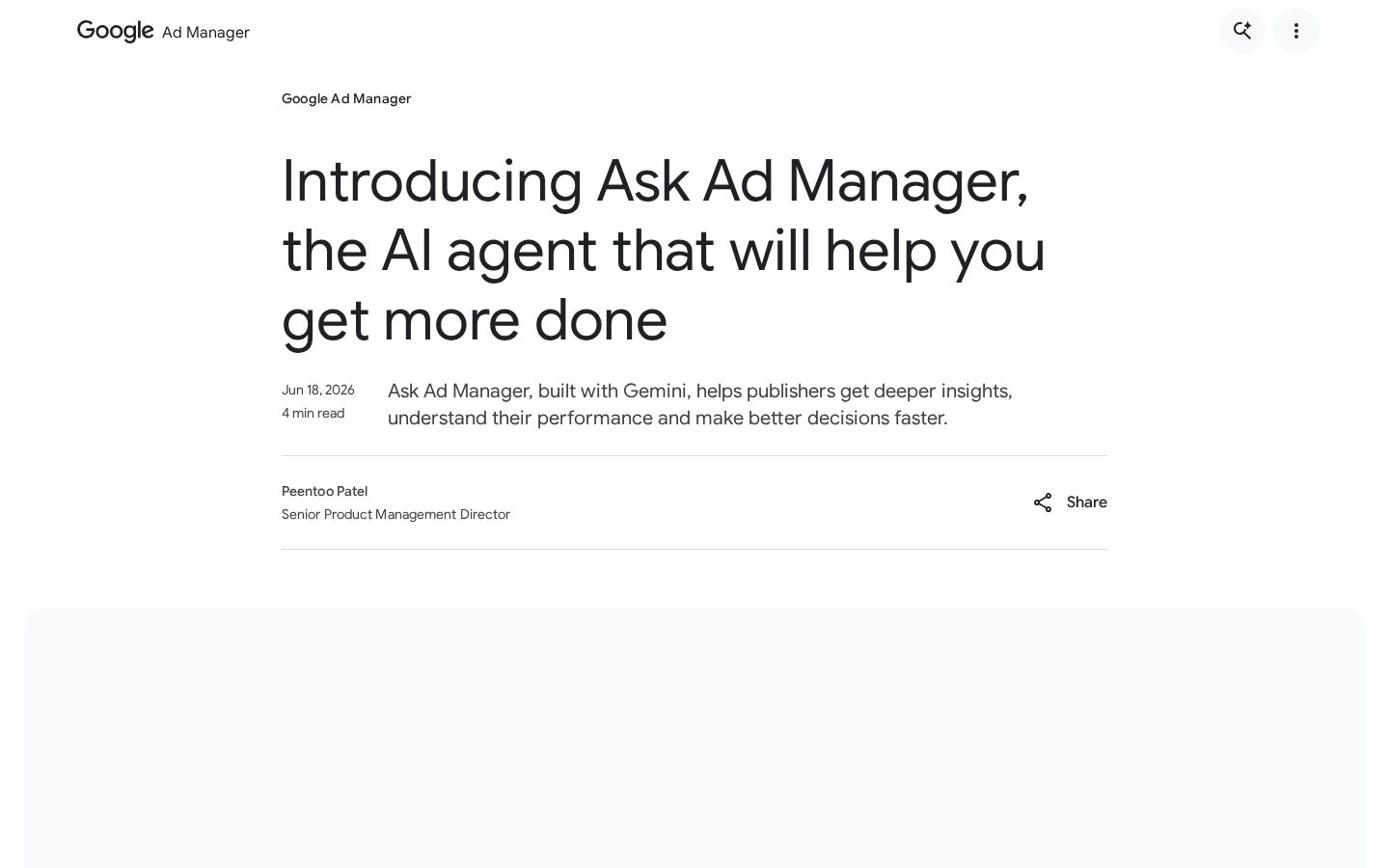 Ask Ad Manager by Google Ads Homepage