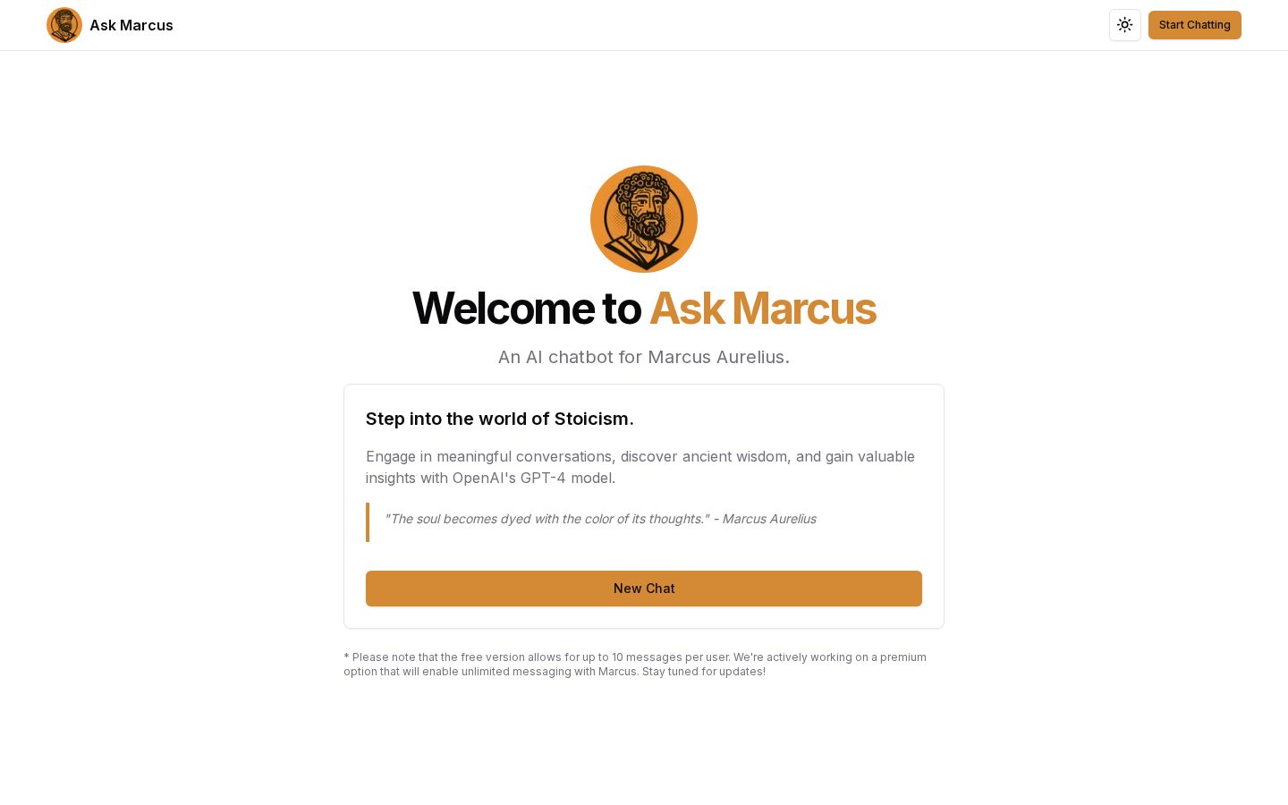 Ask Marcus Homepage