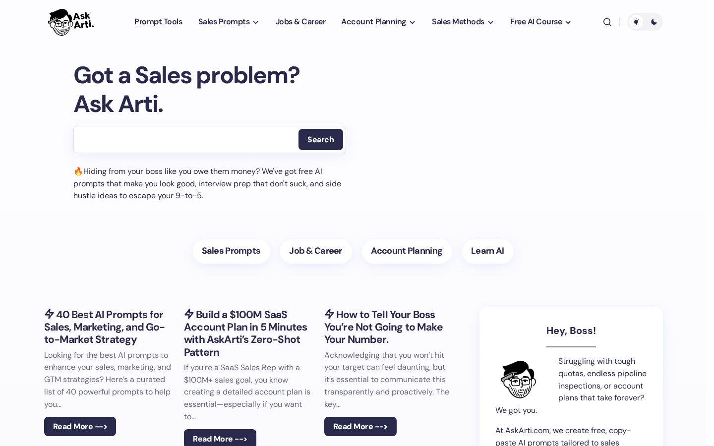 AskArti Homepage