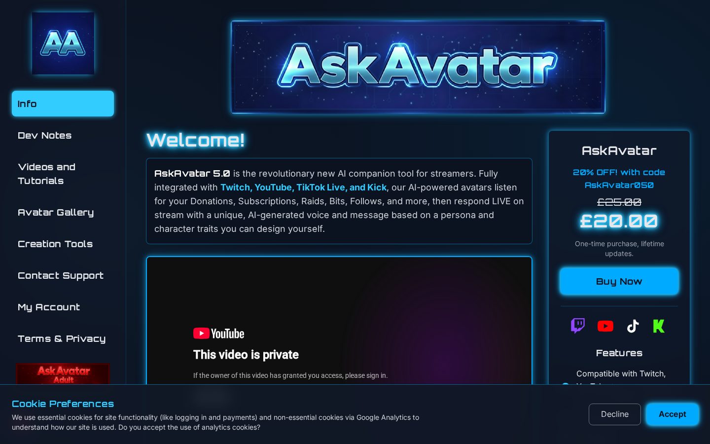 AskAvatar Homepage