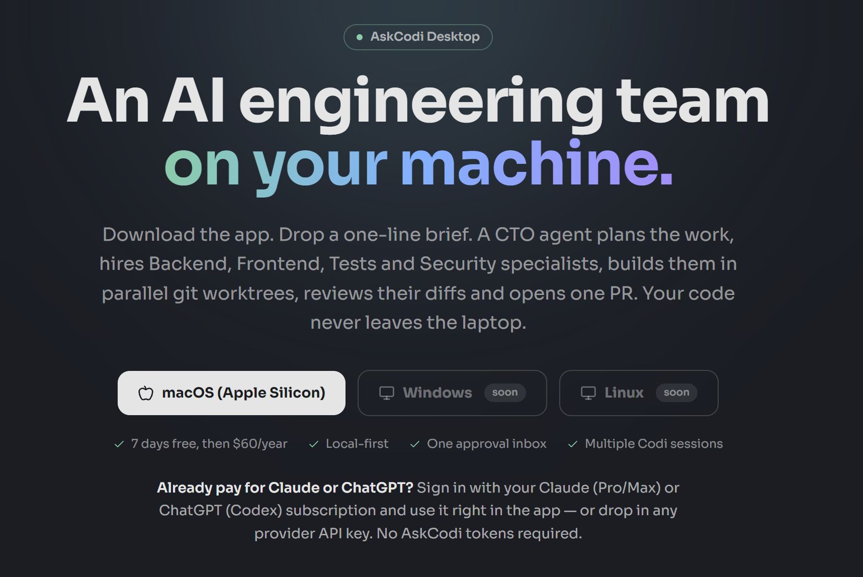 Homepage screenshot