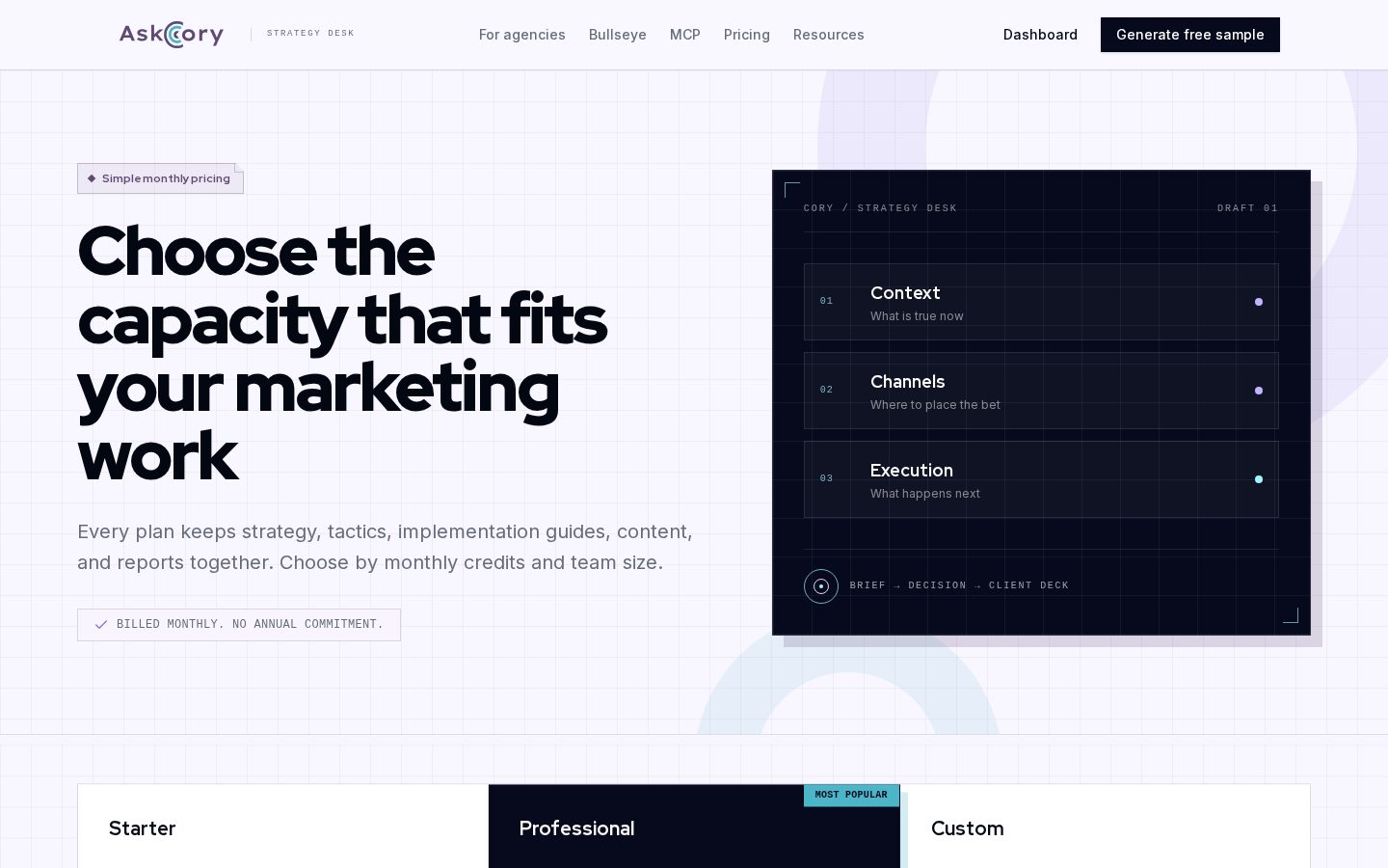AskCory.ai Pricing