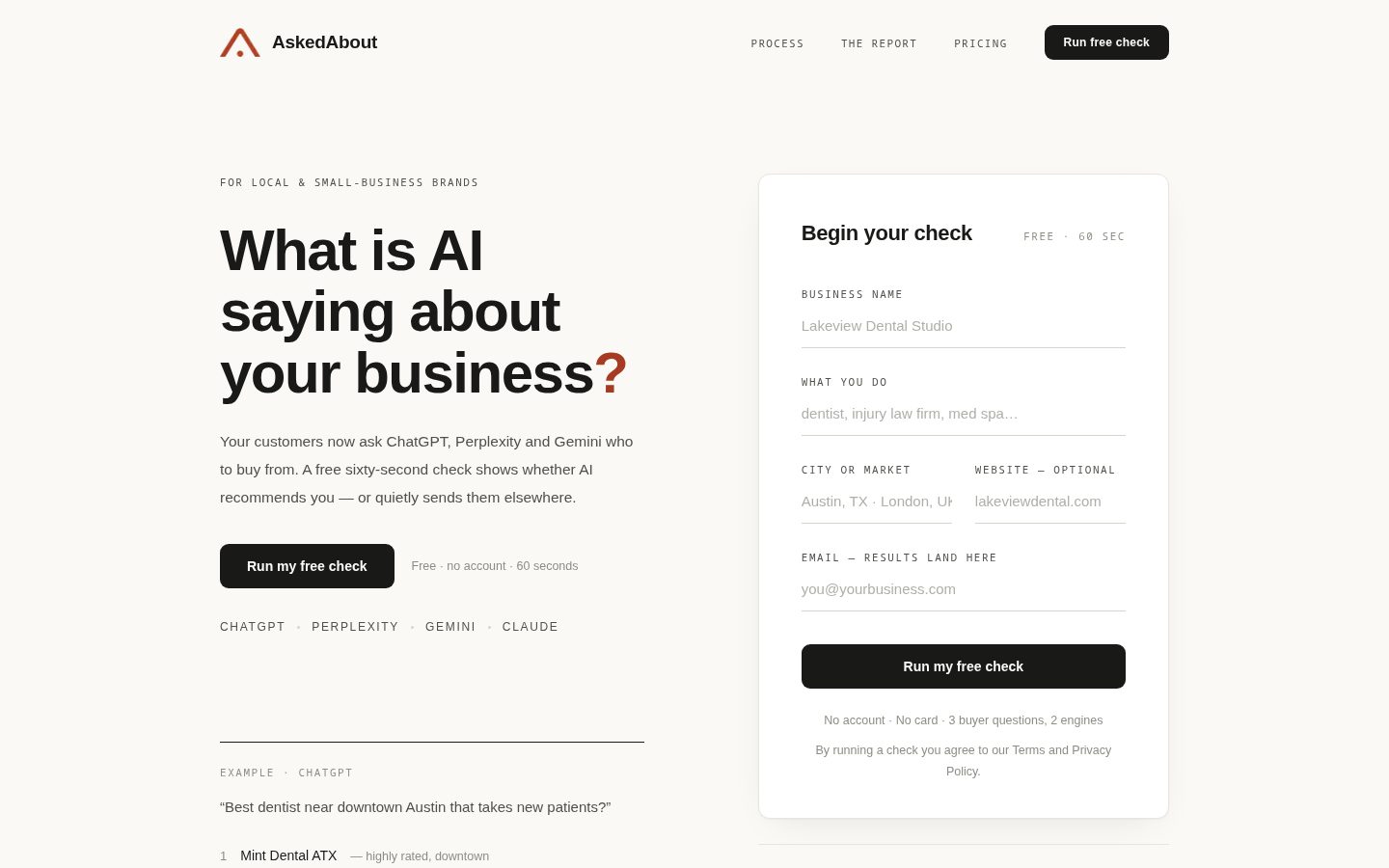 AskedAbout Homepage