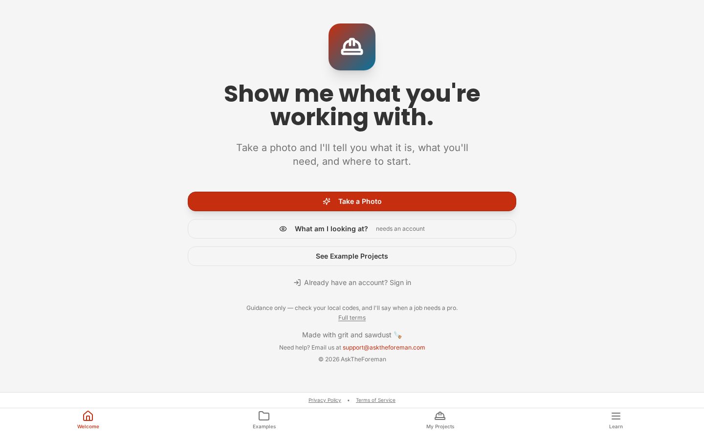AskForeman Homepage