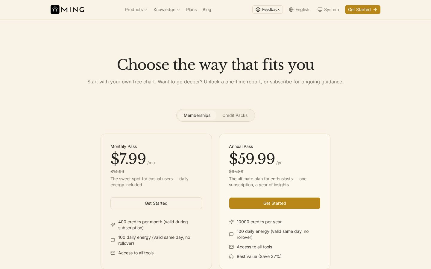 AskingMing Pricing
