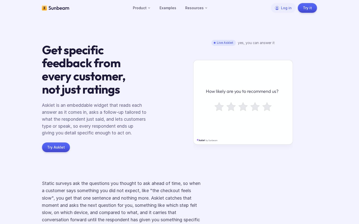 Asklet Homepage