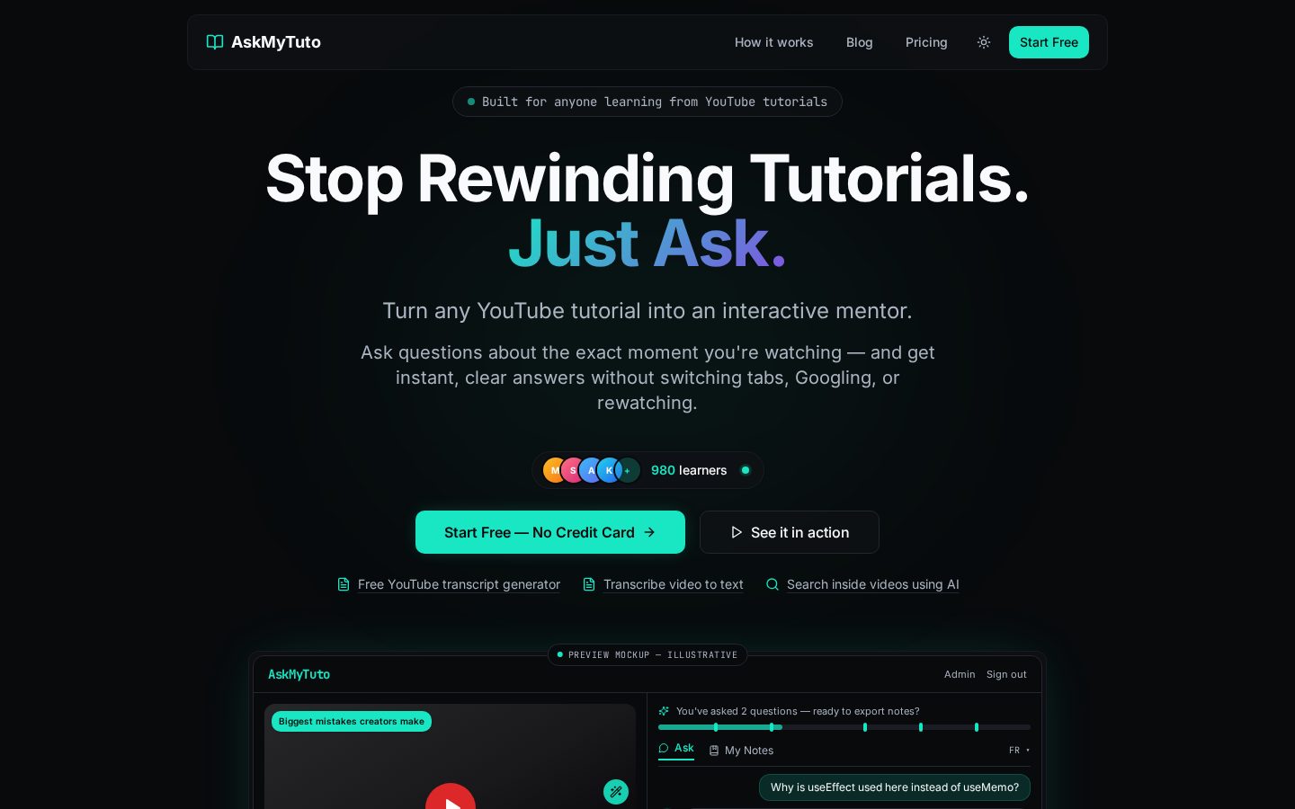 AskMyTuto Homepage