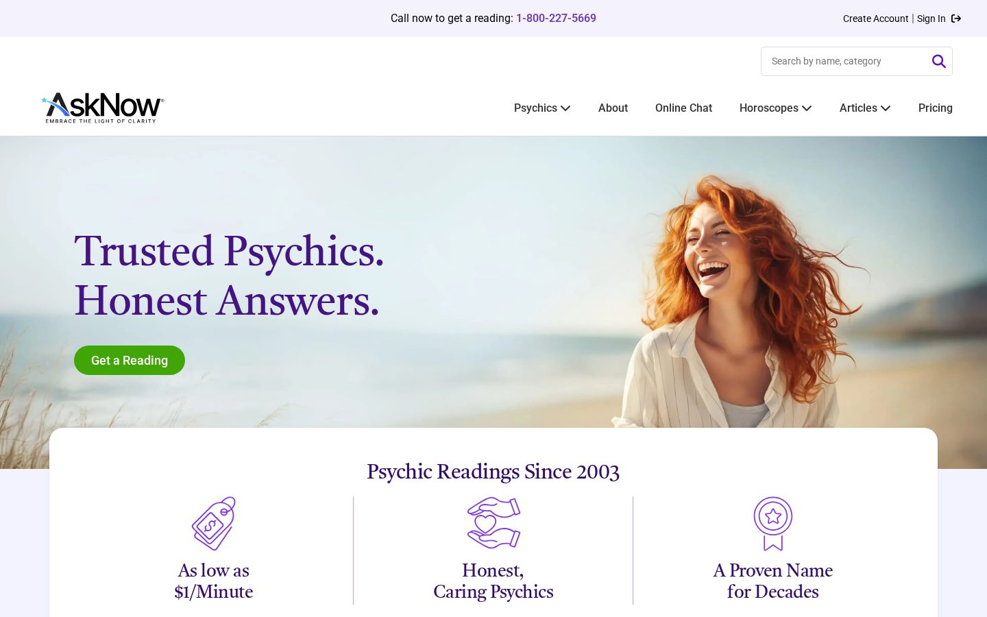 AskNow Homepage