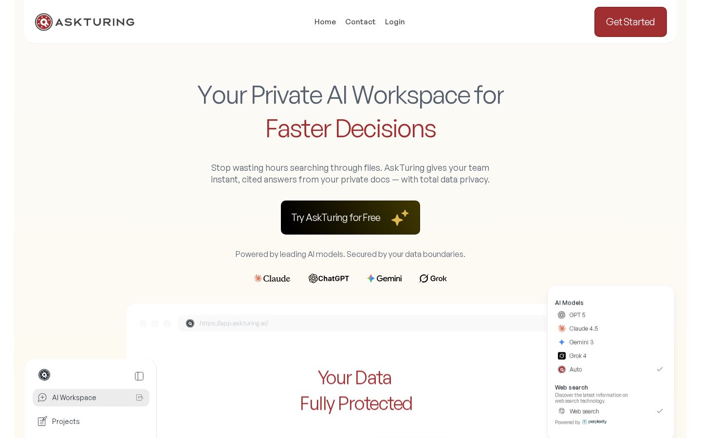 AskTuring Homepage
