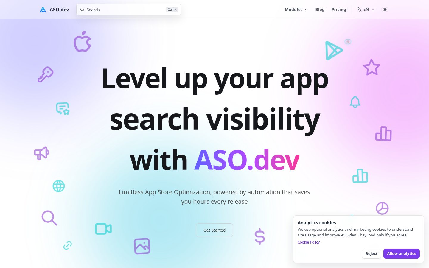 ASO.dev Homepage