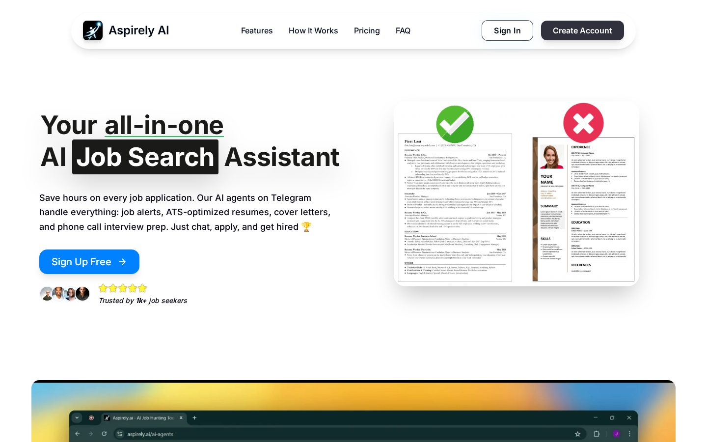 Aspirely AI Homepage
