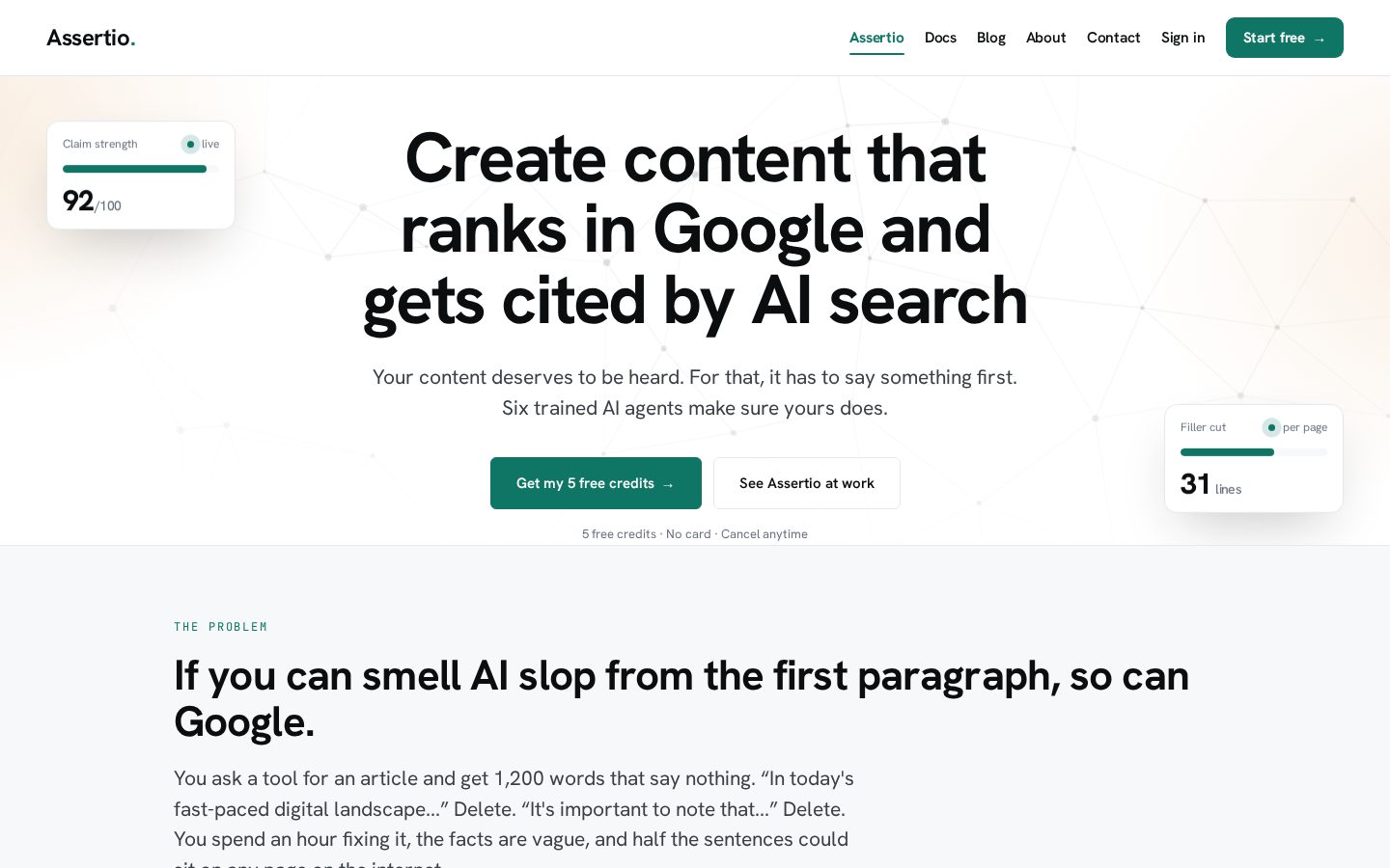 Assertio.ai Homepage