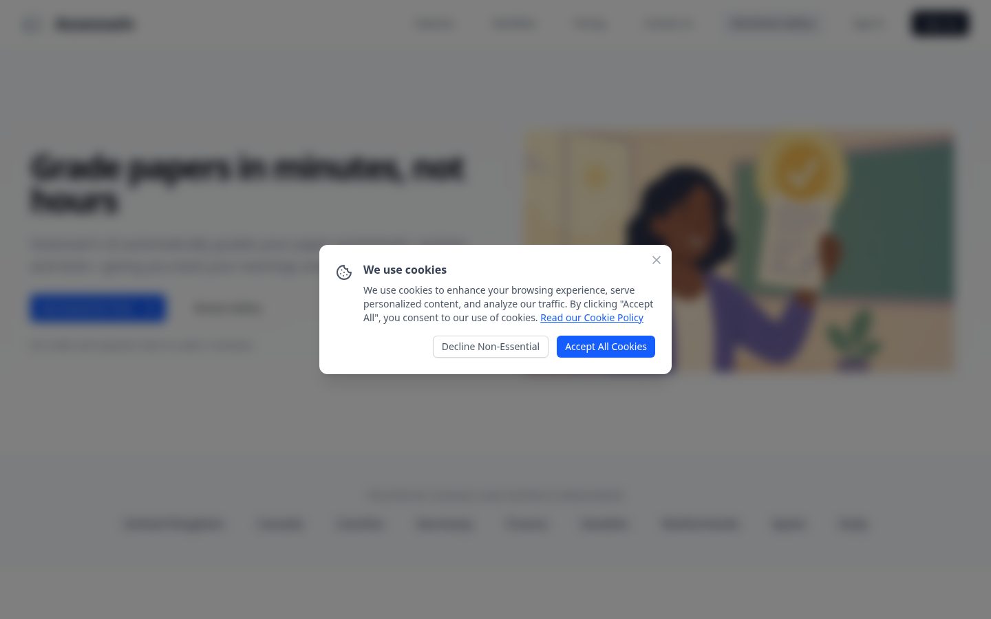 Assessain.com Homepage