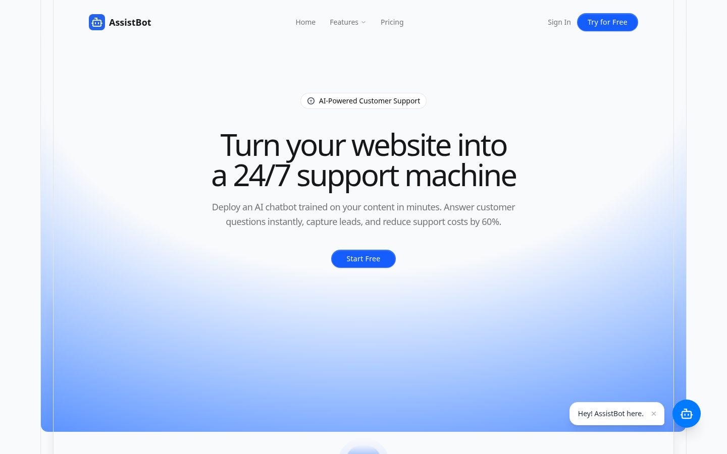 AssistBot Homepage