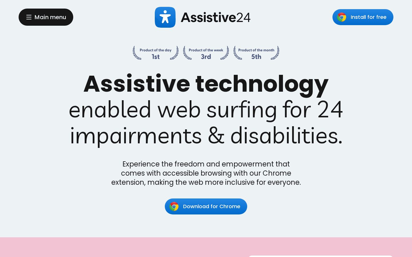 Assistive24 Homepage