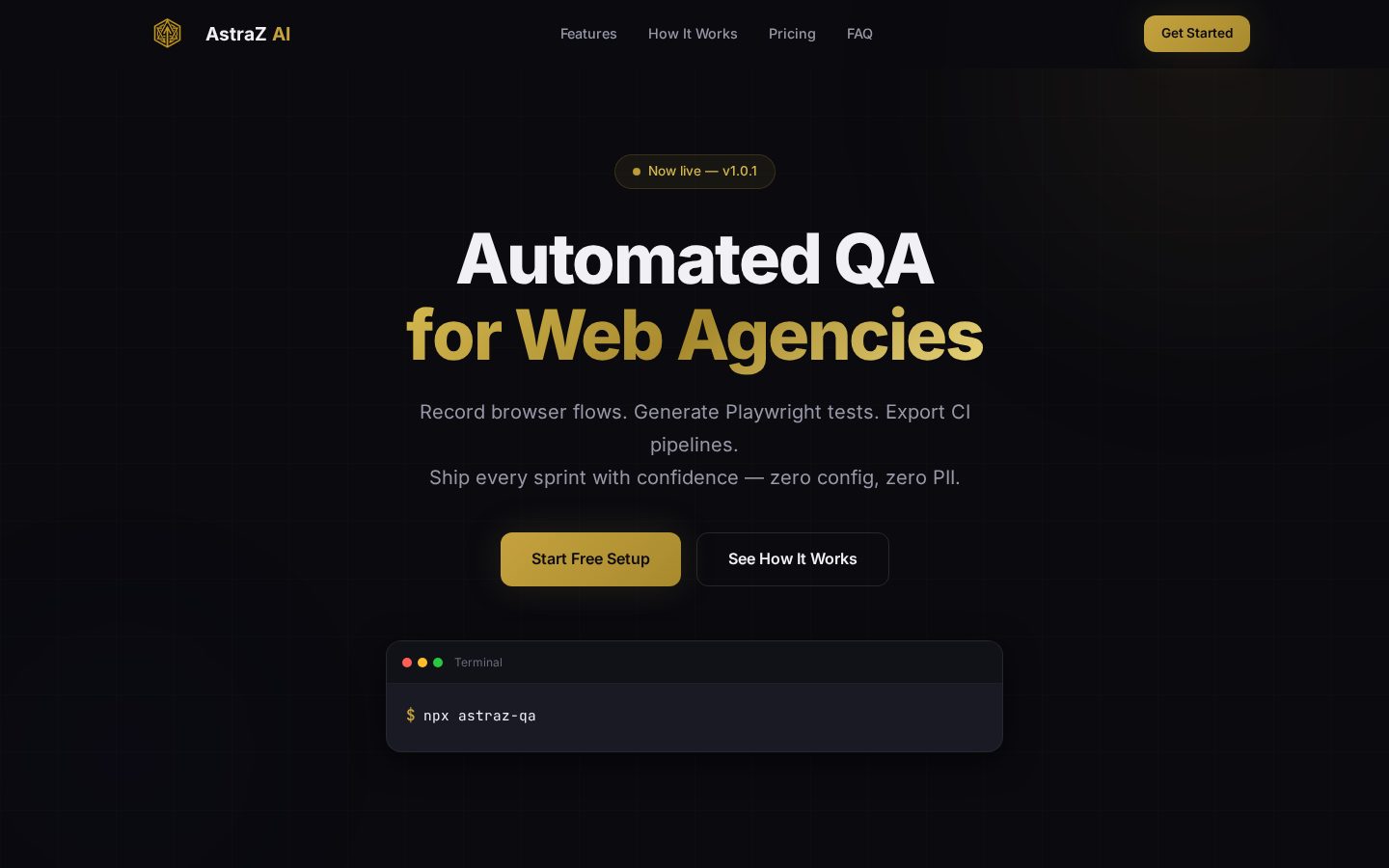 AstraZ AI Homepage