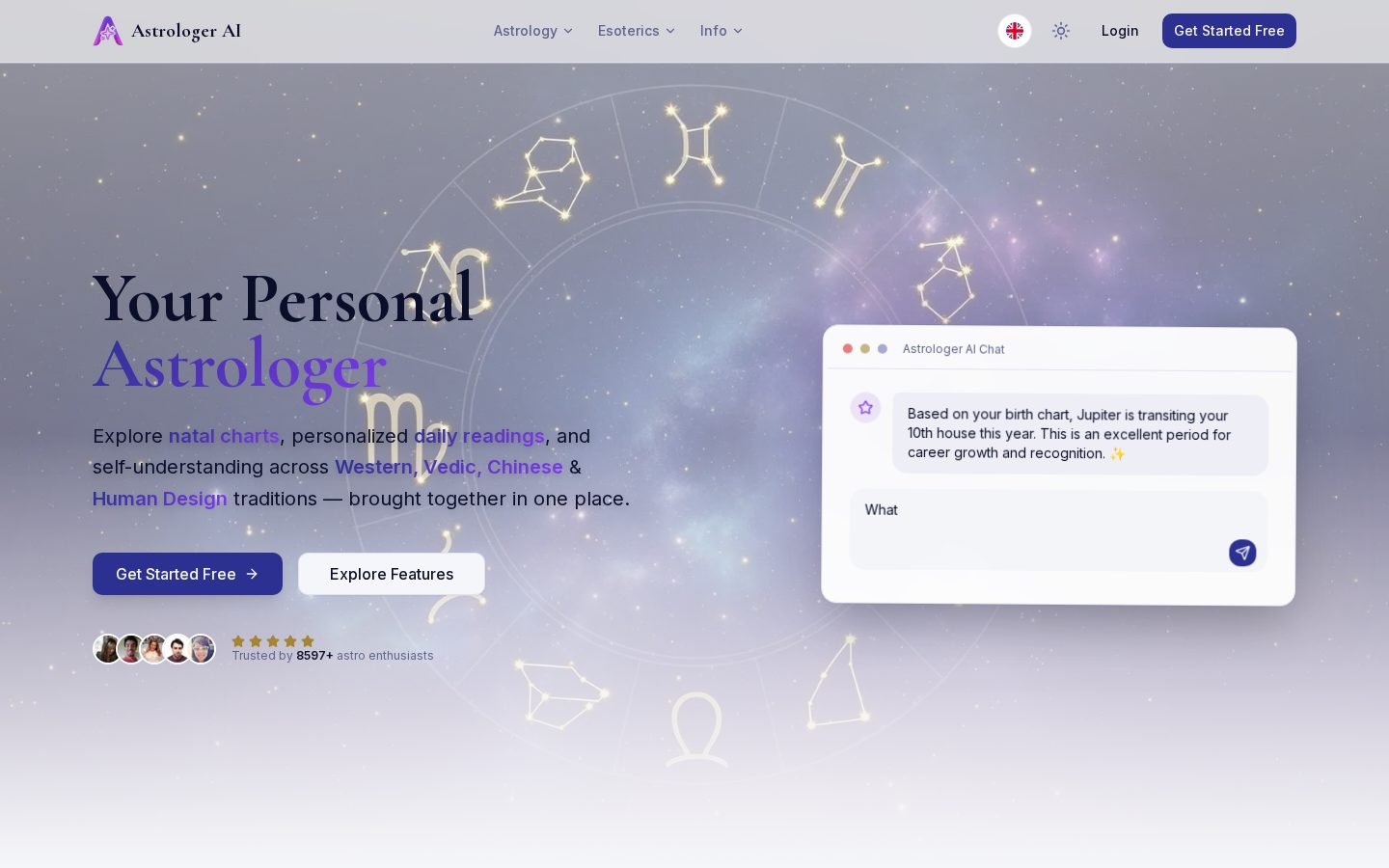 AstrologerAI Homepage