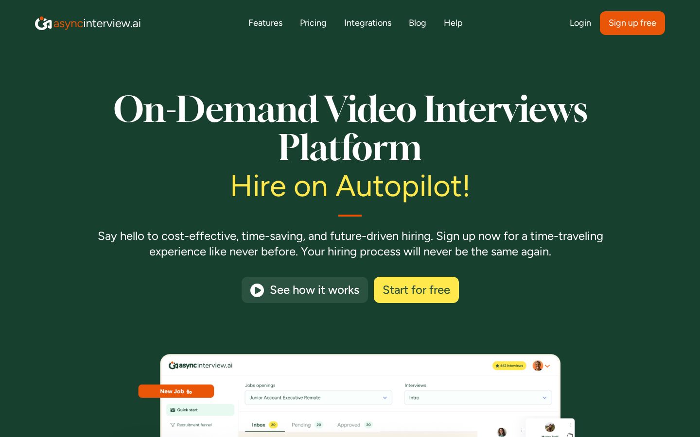 Async Interview Homepage