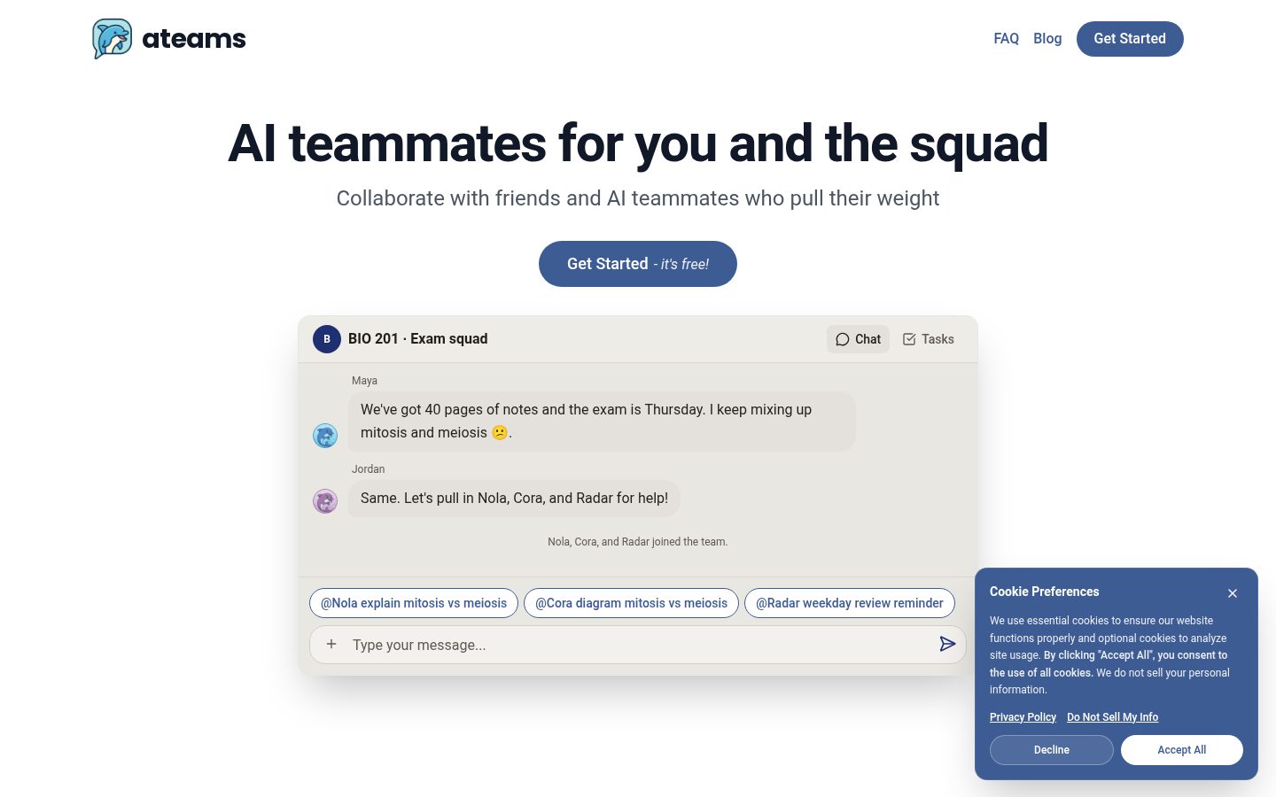 ateams Homepage