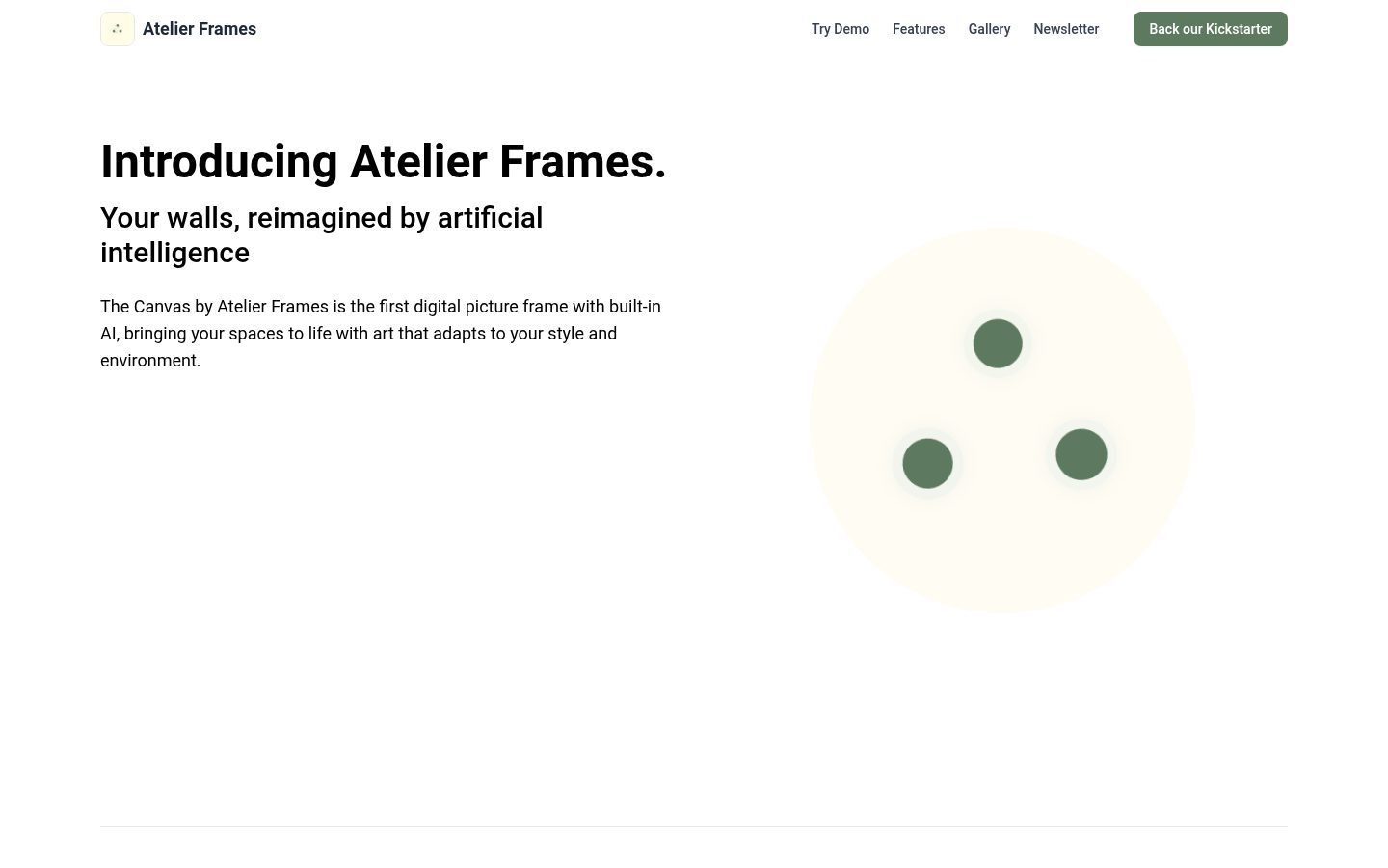 Atelierframes Homepage