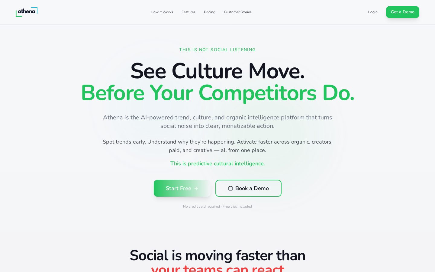 Athena Intelligence Homepage