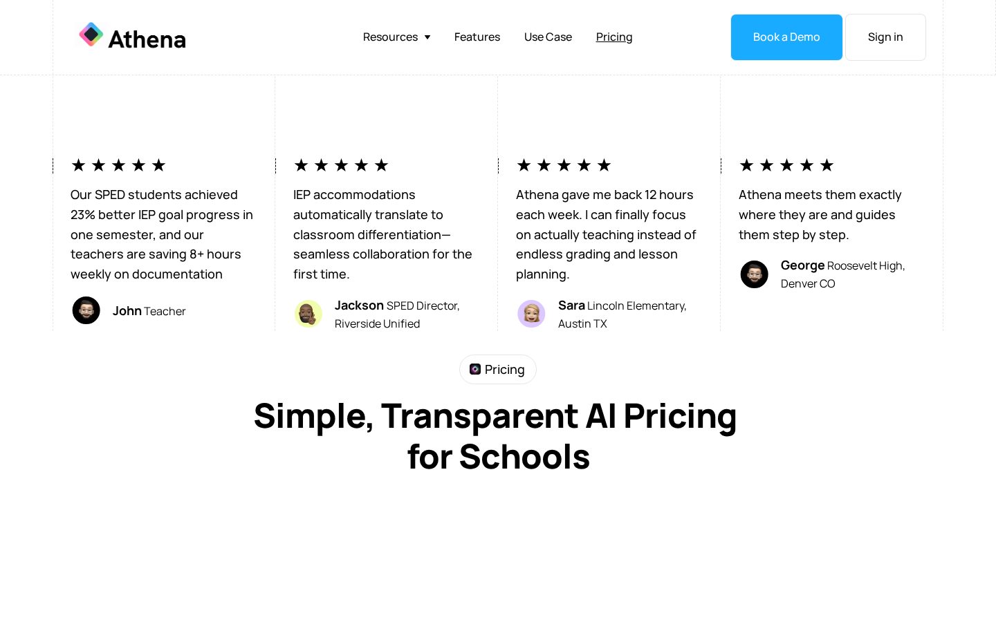 Athenaedu Ai Pricing