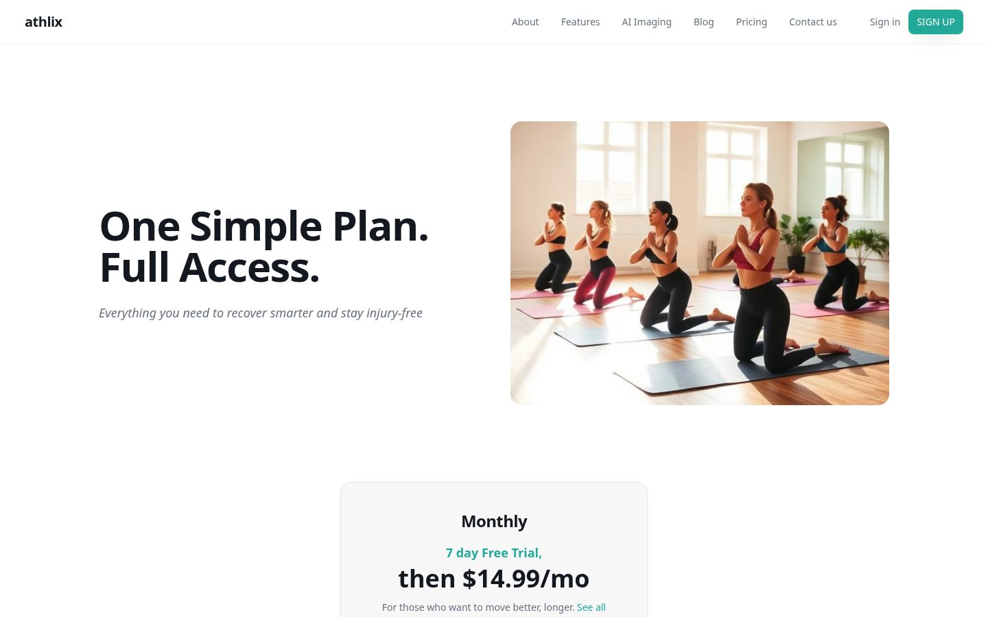 Athlix Pricing