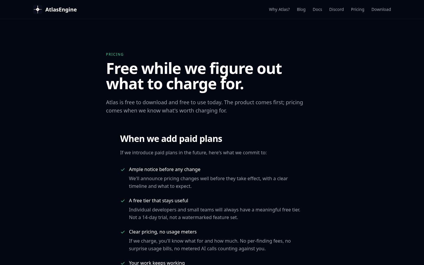 AtlasEngine Pricing