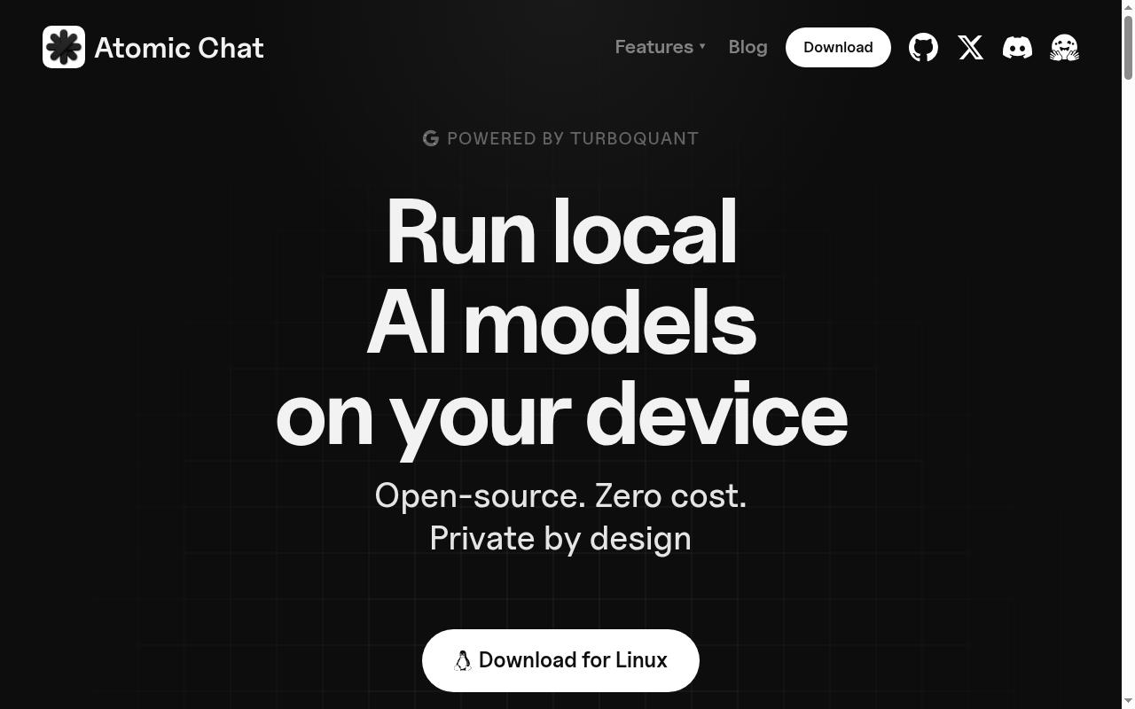 Atomic Chat Homepage