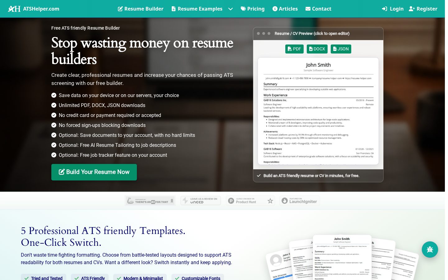 ATSHelper Homepage