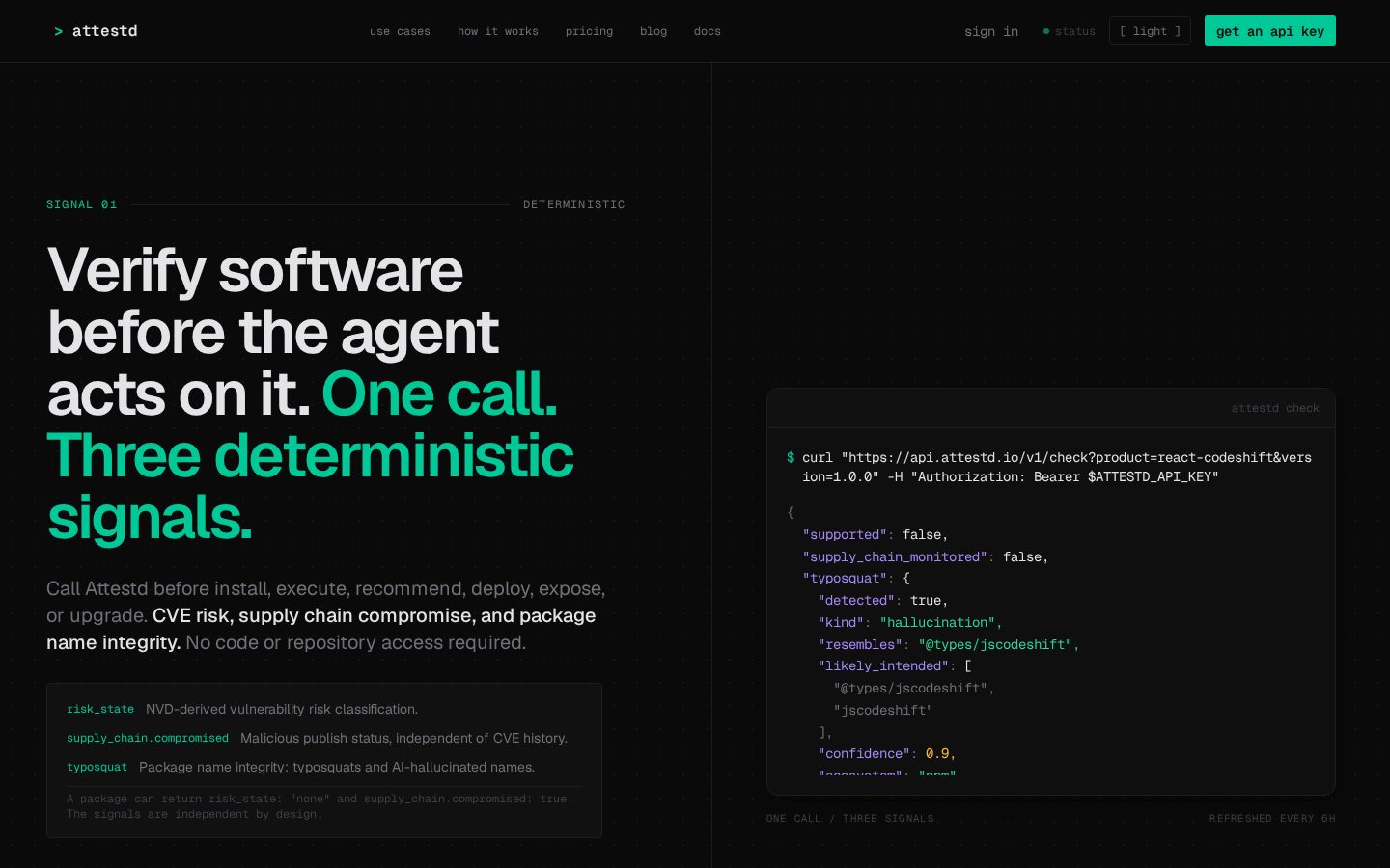Attestd Homepage