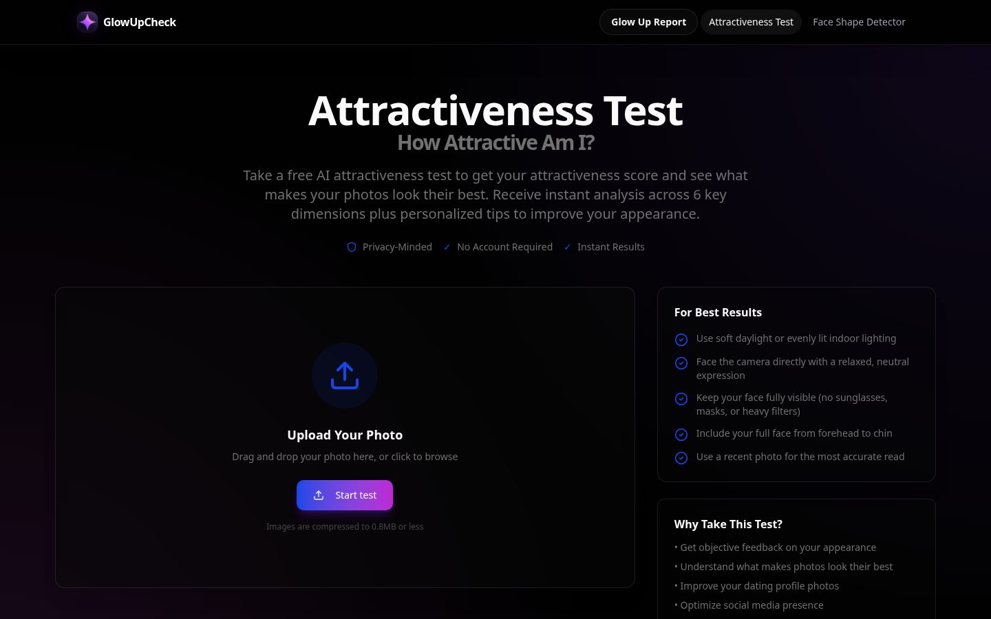 Attractiveness Test Homepage