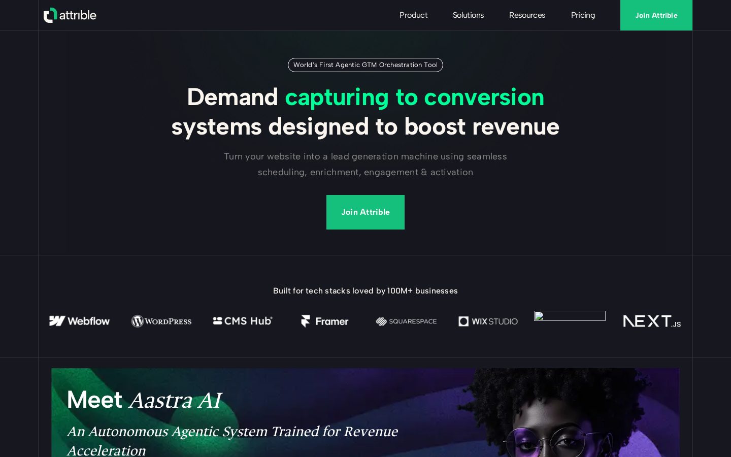 Attrible Homepage