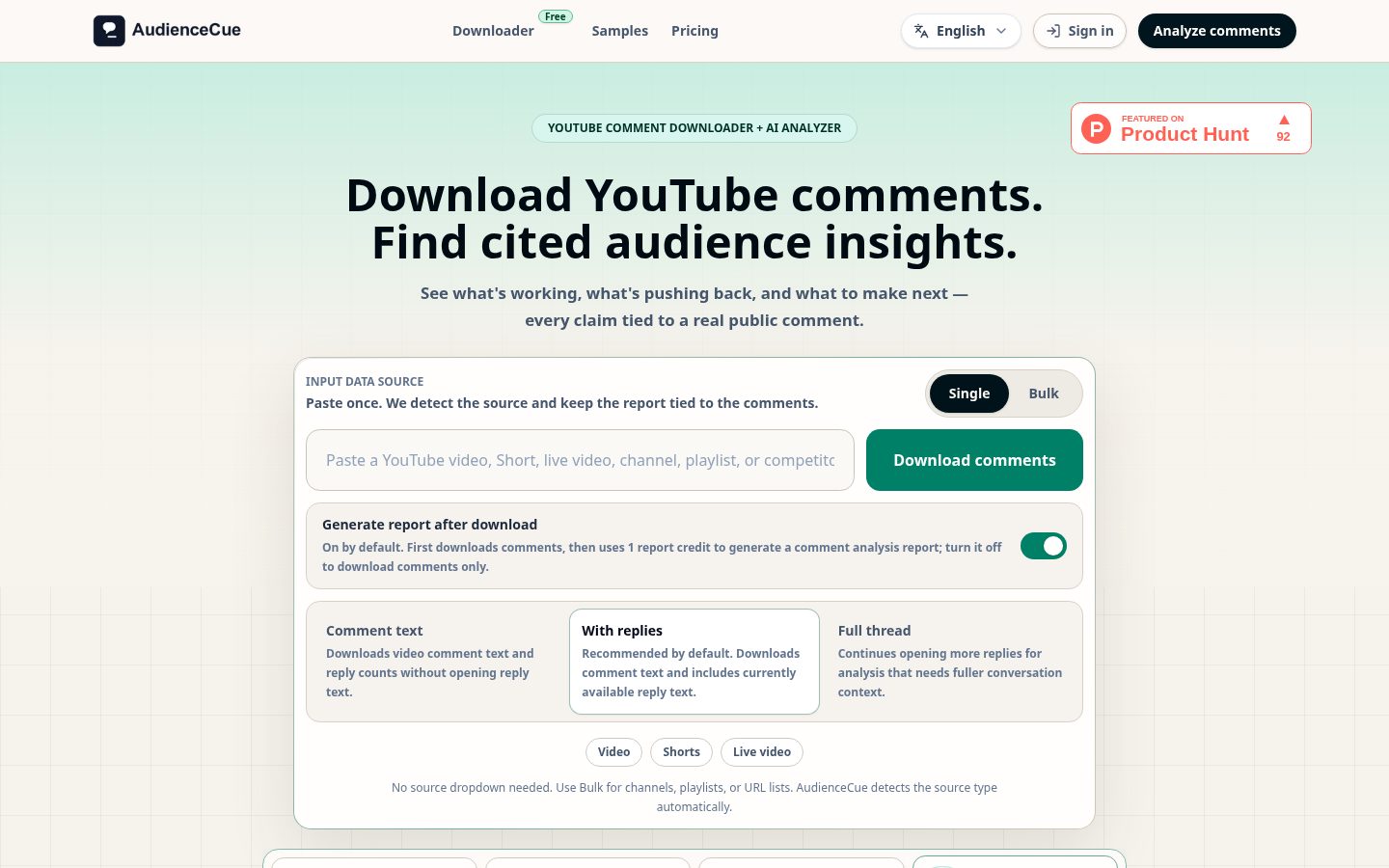 AudienceCue Homepage