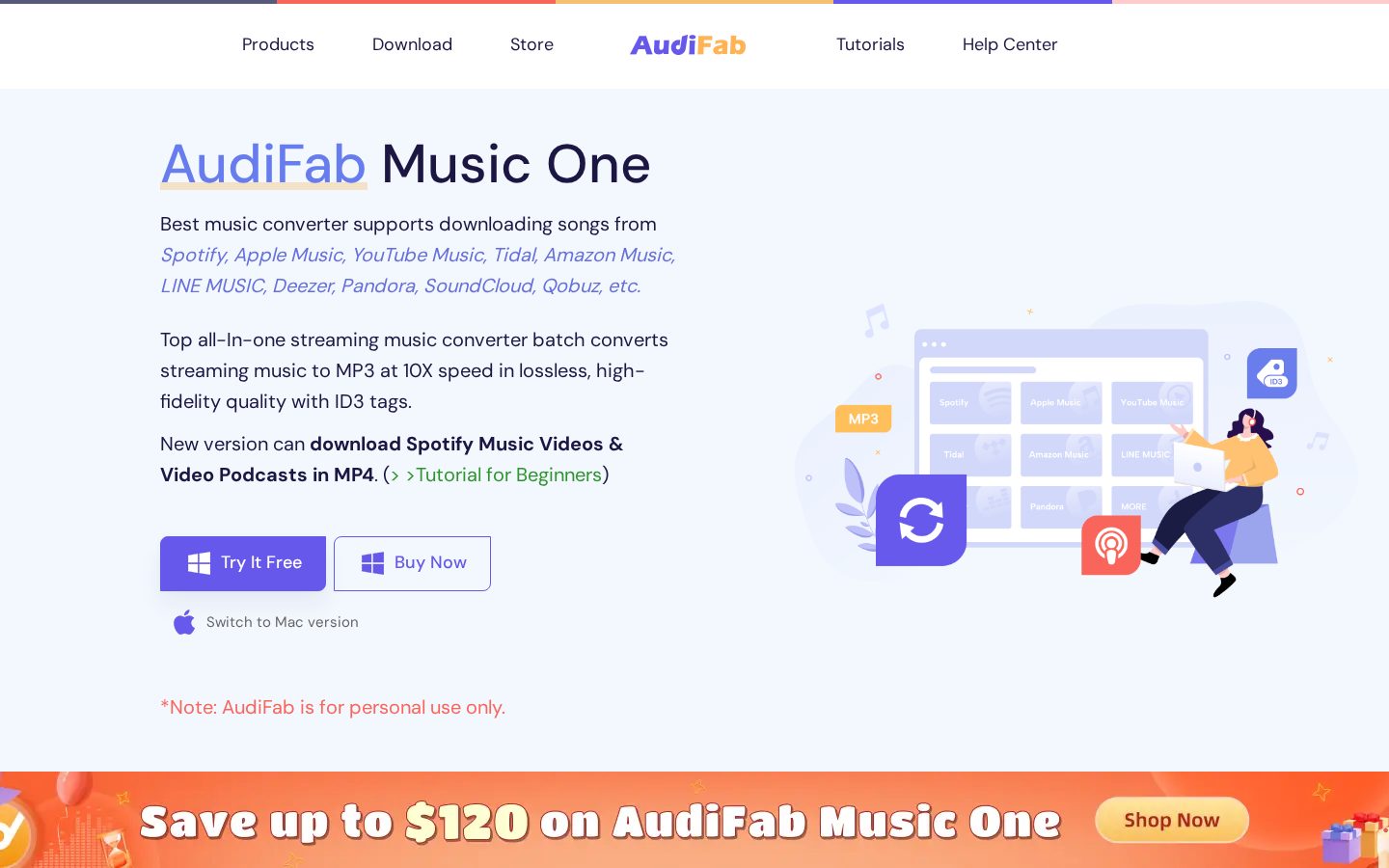 AudiFab Music One Homepage