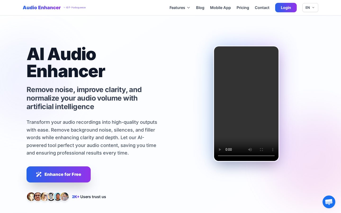 Audio Enhancer Homepage