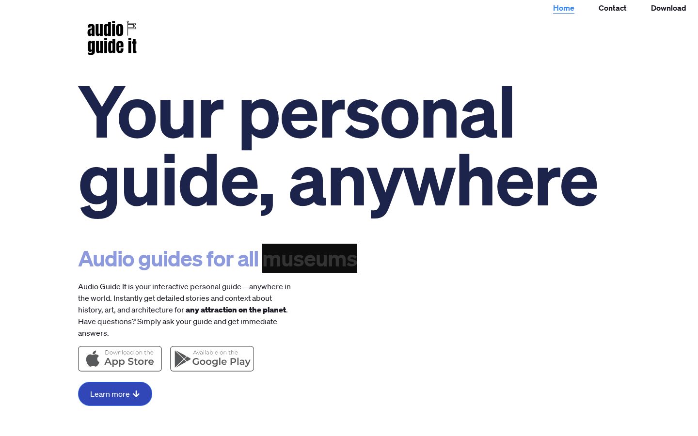Audio Guide It Homepage