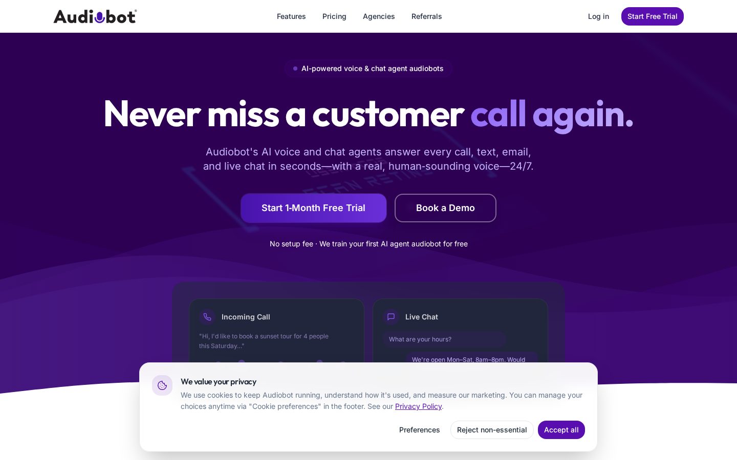 Audiobot Homepage