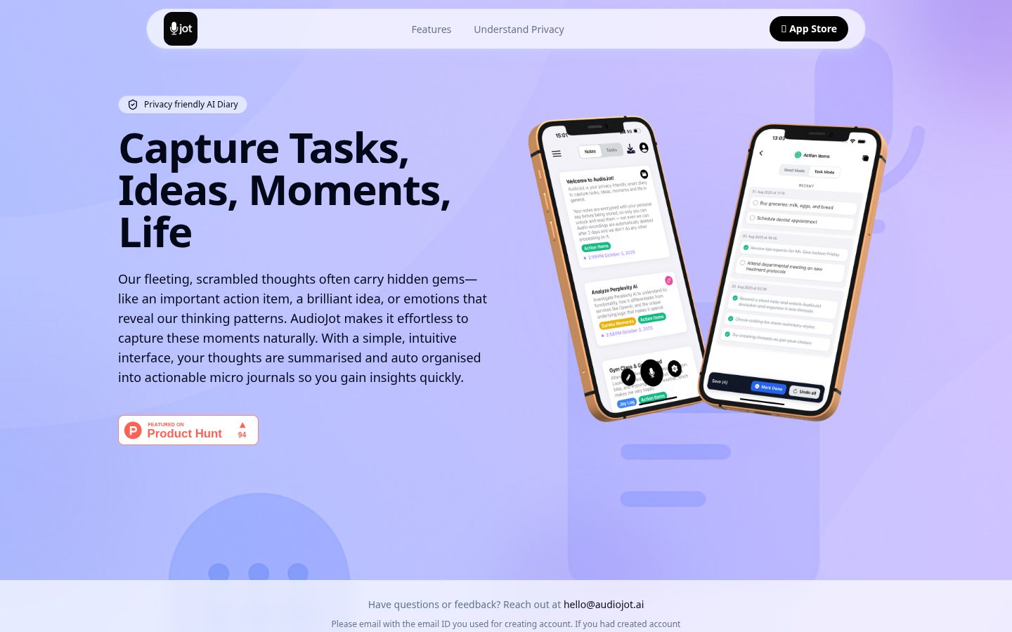 AudioJot Homepage