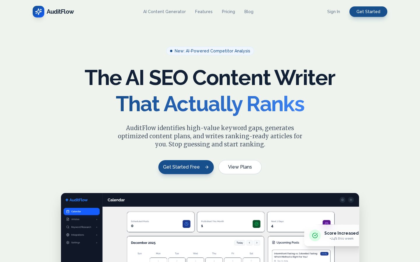 Auditflow Homepage