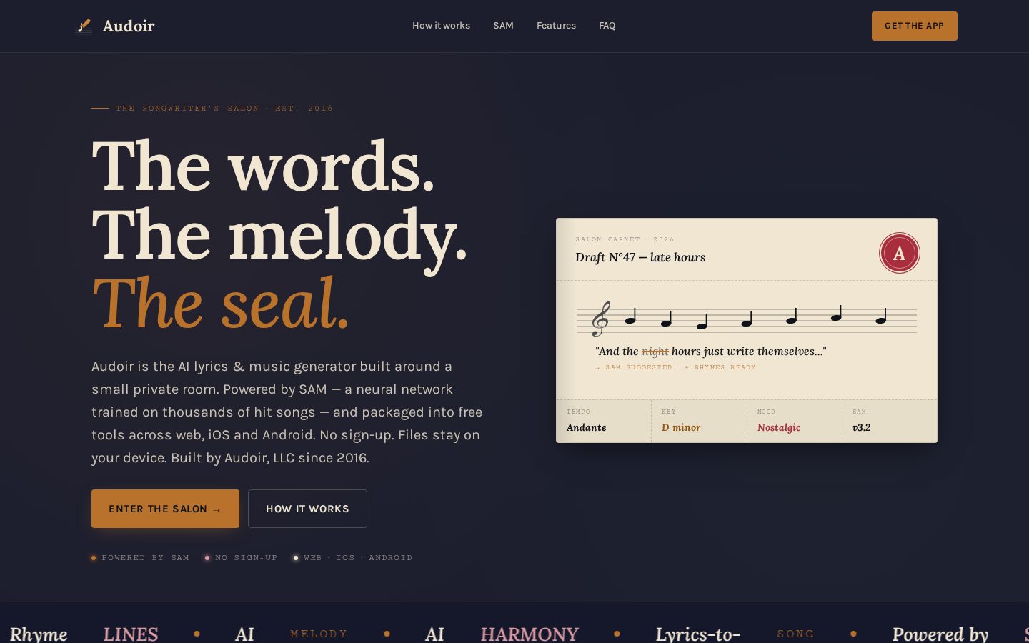 Audoir Homepage
