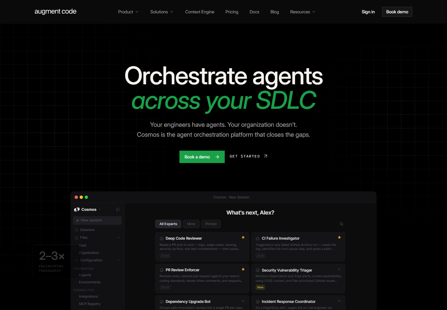 Augment Code homepage