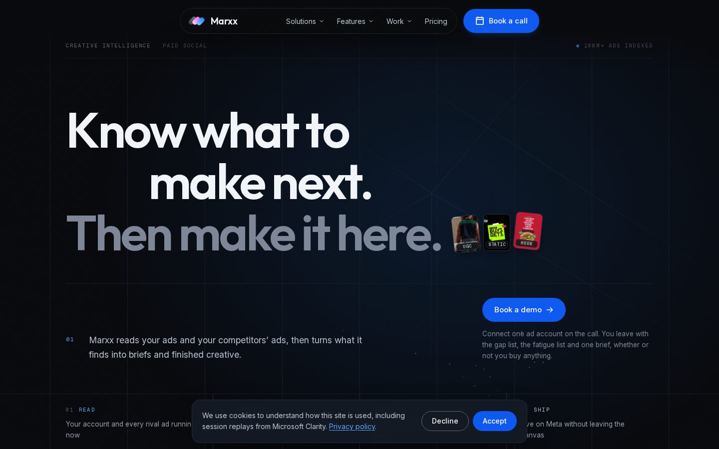 Aura by Marxx AI Homepage