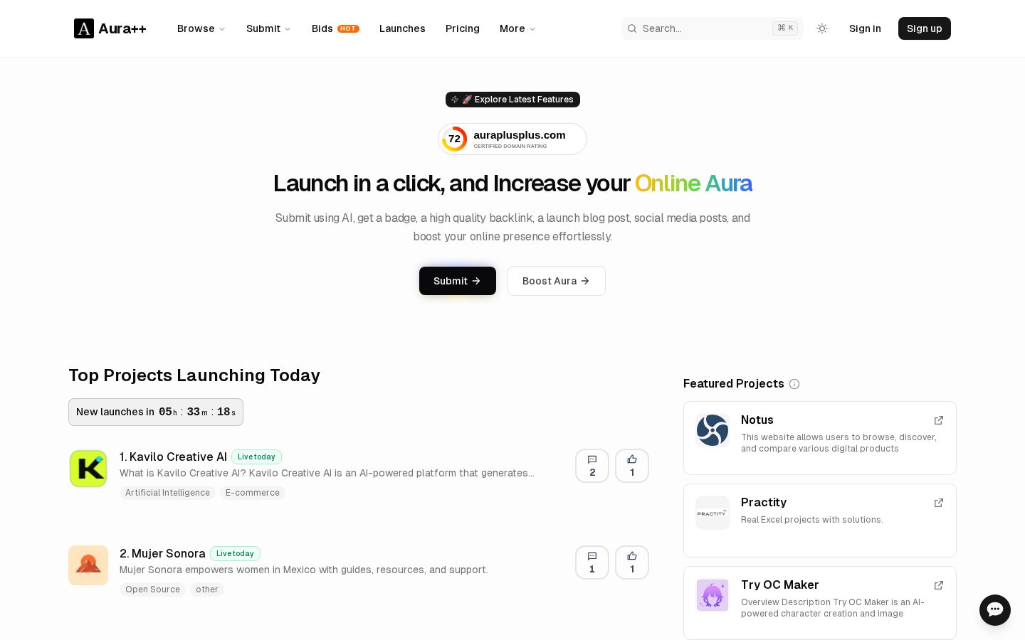 Aura ++ Homepage
