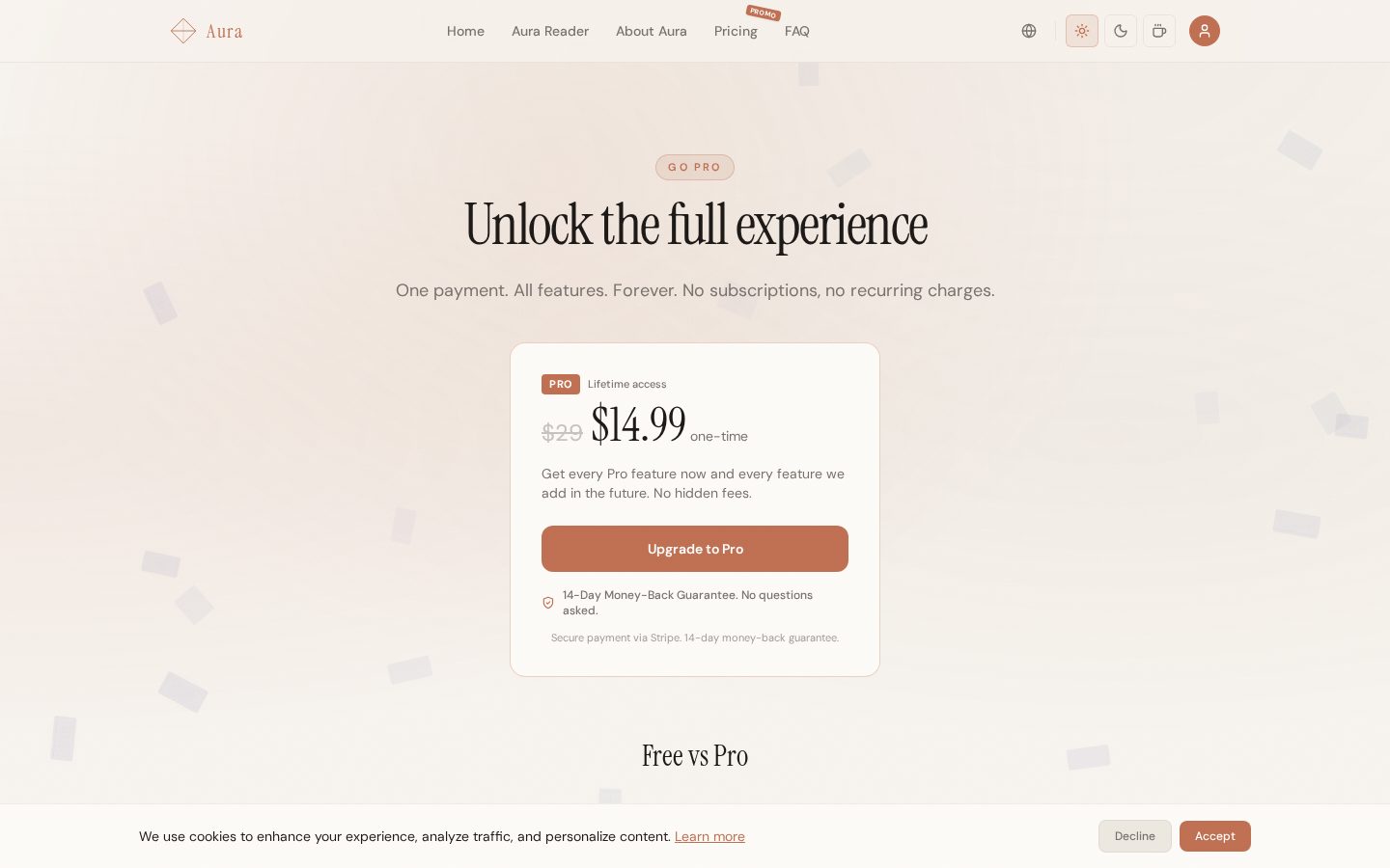 Aura Reader Pricing