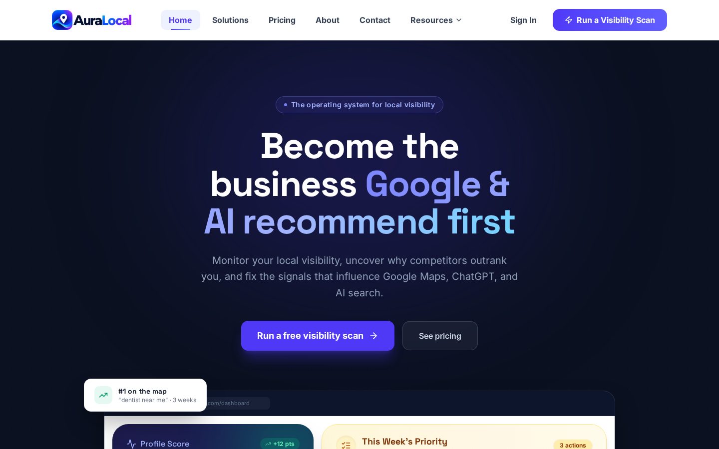 AuraLocal Homepage